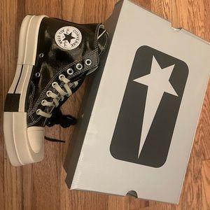 Brand new never worn Rick Owens + converse high tops
